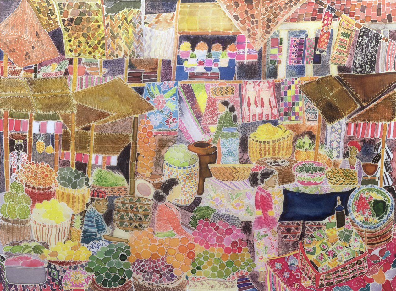 Mercado de Ubud, Bali, 2002 de Hilary Simon