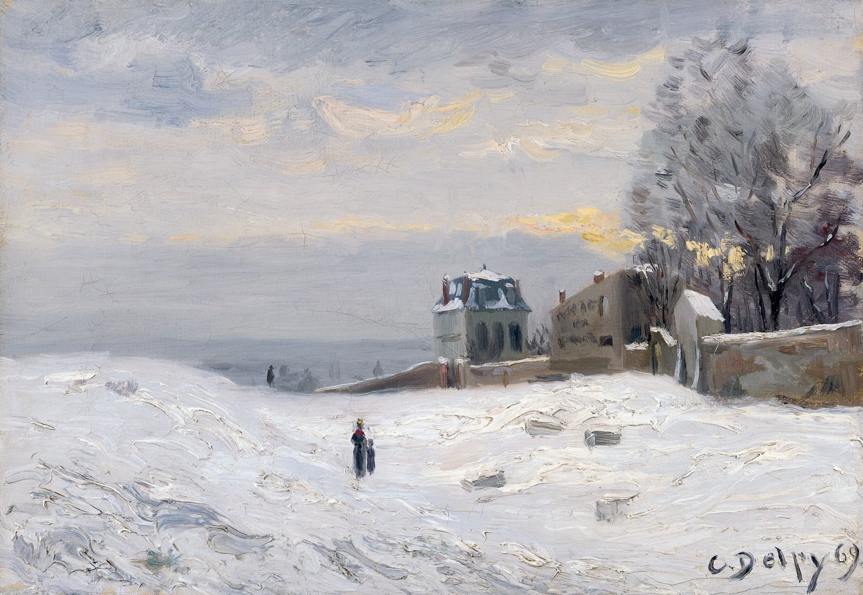 Nieve en Montmartre, 1869 de Hippolyte Camille Delpy
