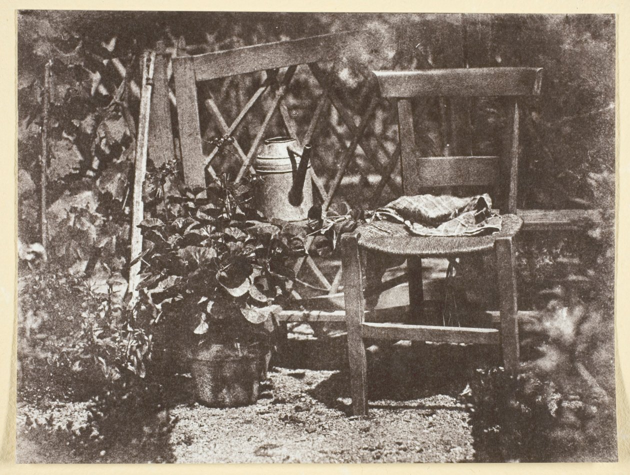 Silla en un jardín de Hippolyte Bayard