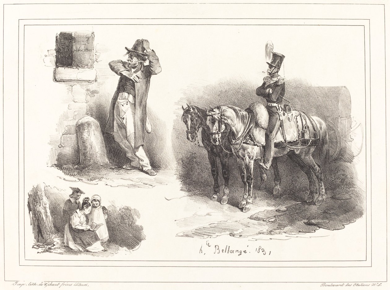 Tres Viñetas de Hippolyte Bellange