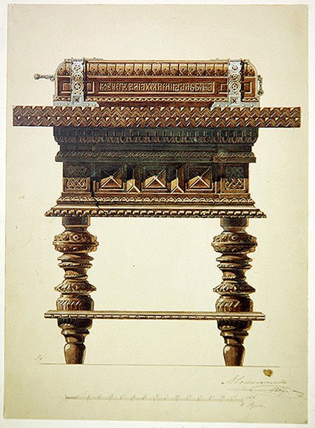 Diseño para un soporte de álbum de Hippolyte Monighetti