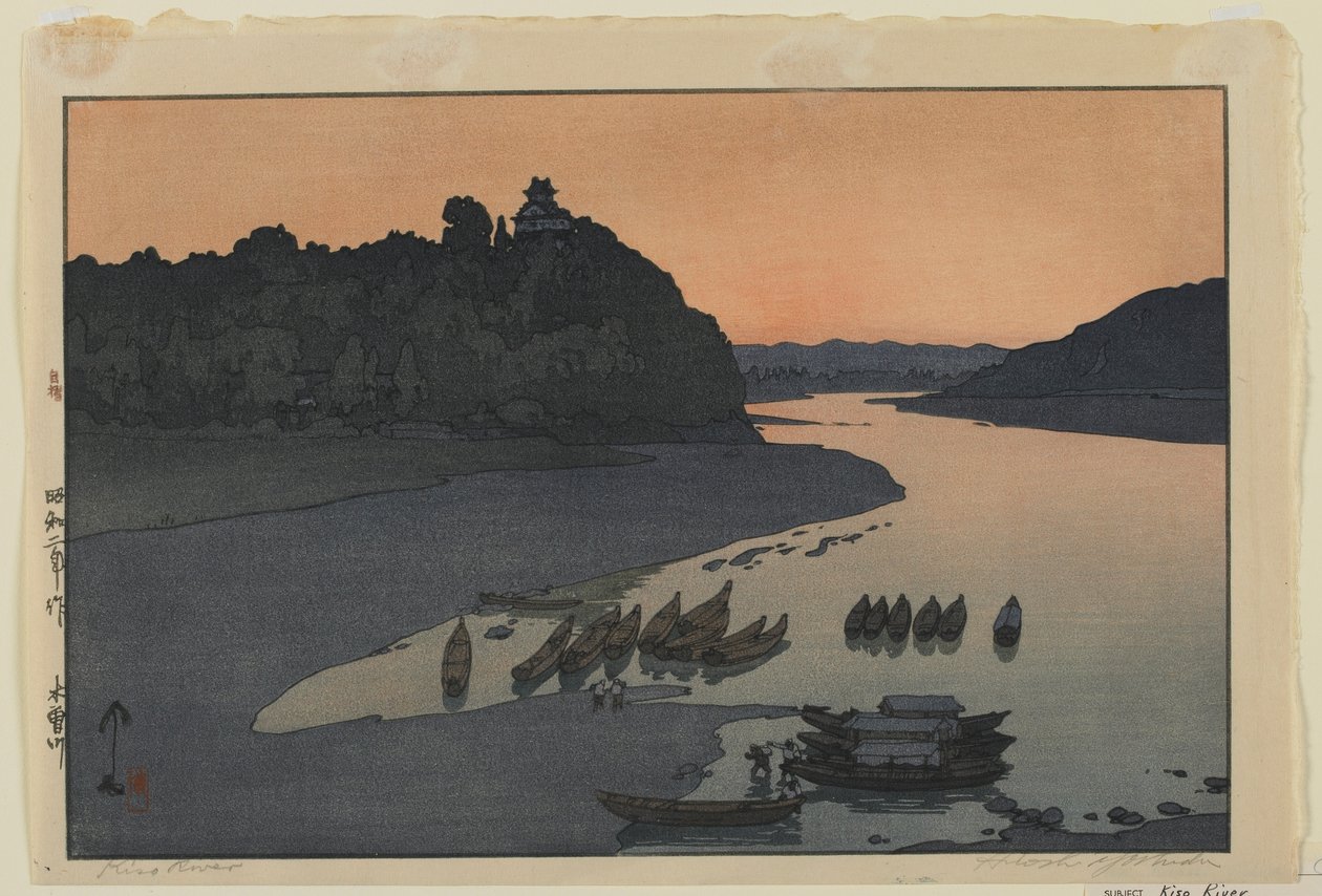 Río Kiso, época Showa de Hiroshi Yoshida