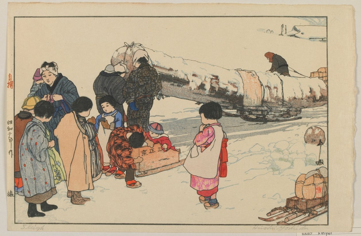 Trineo, época Showa de Hiroshi Yoshida