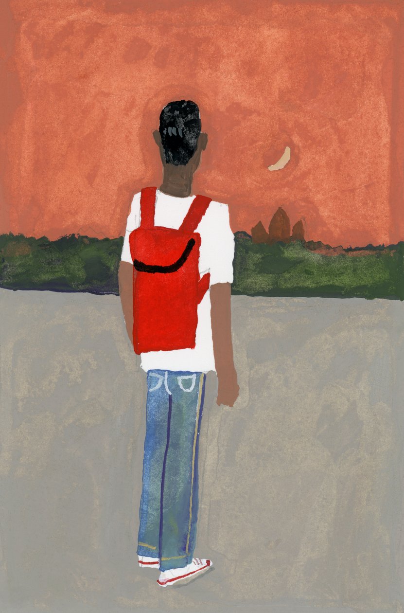Un viajero con una mochila roja, 2016 de Hiroyuki Izutsu