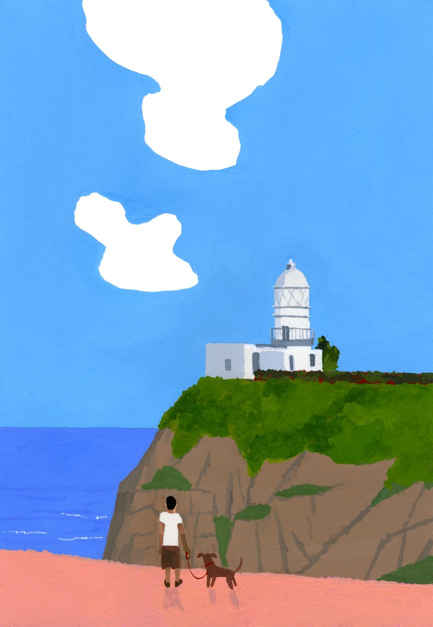 Faro, perro y niños de Hiroyuki Izutsu