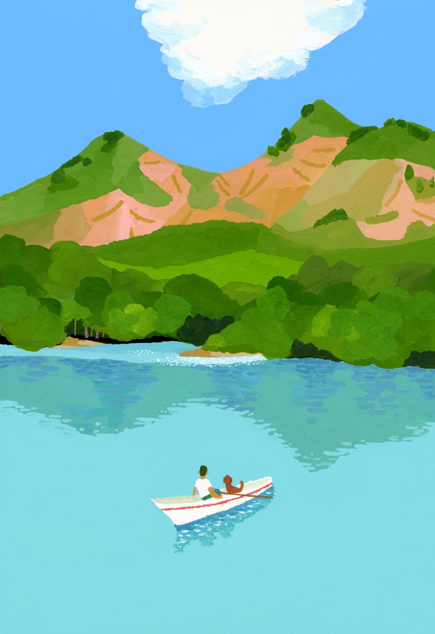 Vacaciones de verano en las montañas y barcos de Hiroyuki Izutsu