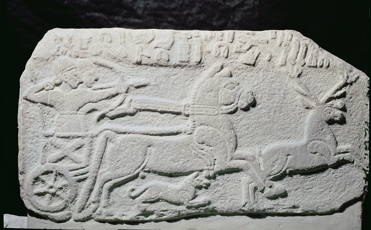 Relieve que representa una caza de ciervos de Hittite