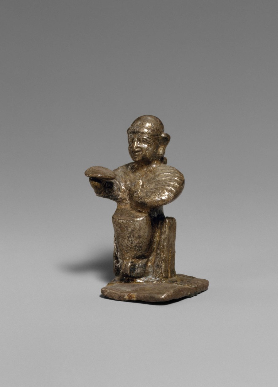 Mujer sentada, c.1300 a.C. (plata) de Hittite