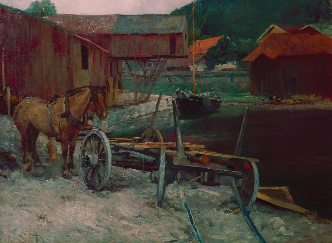 Bahía de Sandvik (Sandviksbukta) de Hjalmer Eilif Emanuel Peterssen