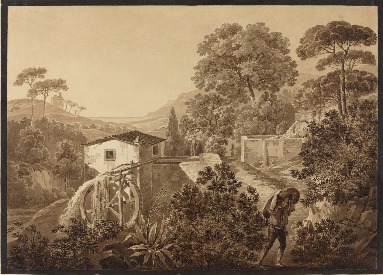 Paisaje Italiano con un Molino de Agua de Hélène Boutourlin