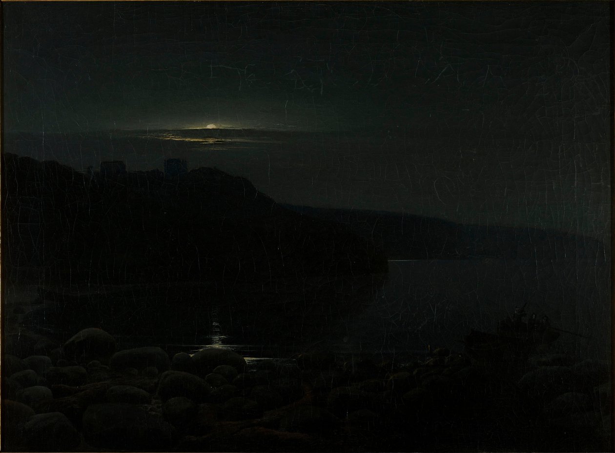 Hammershus a la luz de la luna de Holger Drachmann