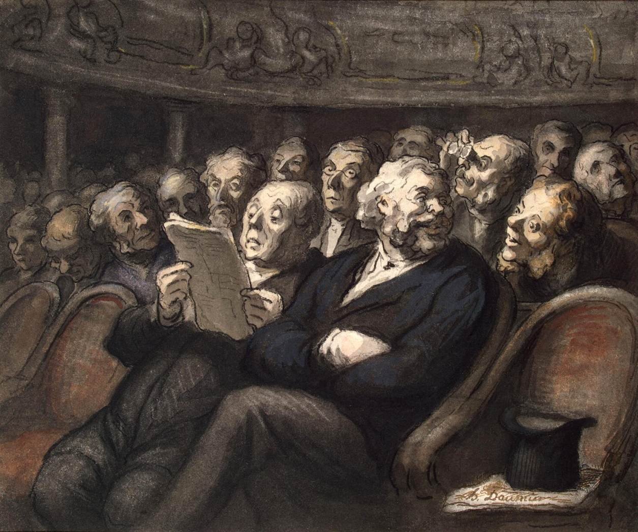 Intermedio en la Comédie Française de Honoré Daumier