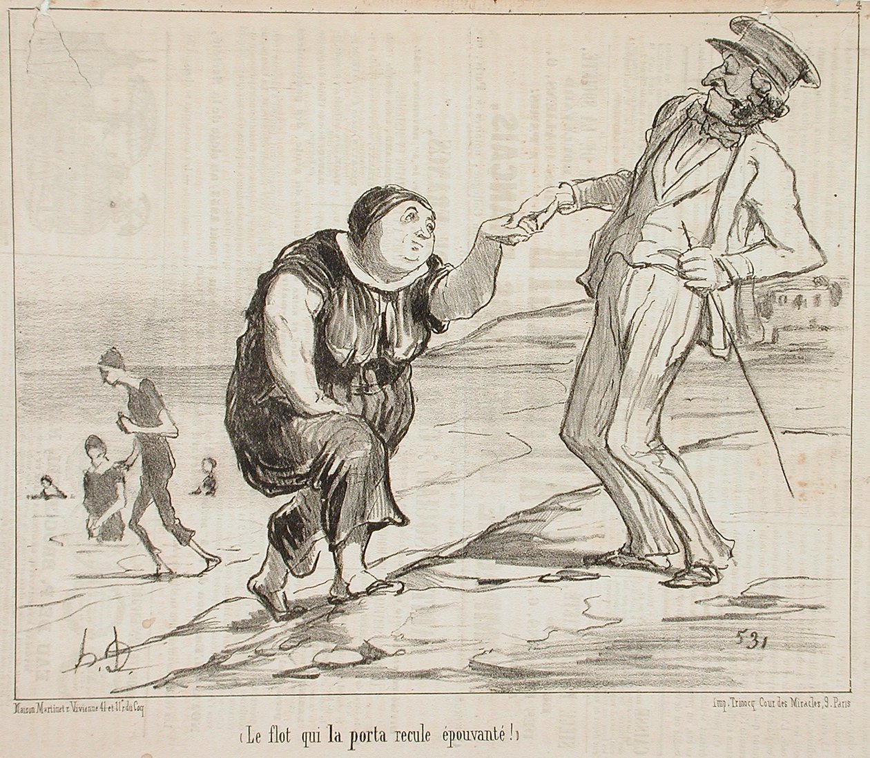 La corriente que la llevó de Honoré Daumier