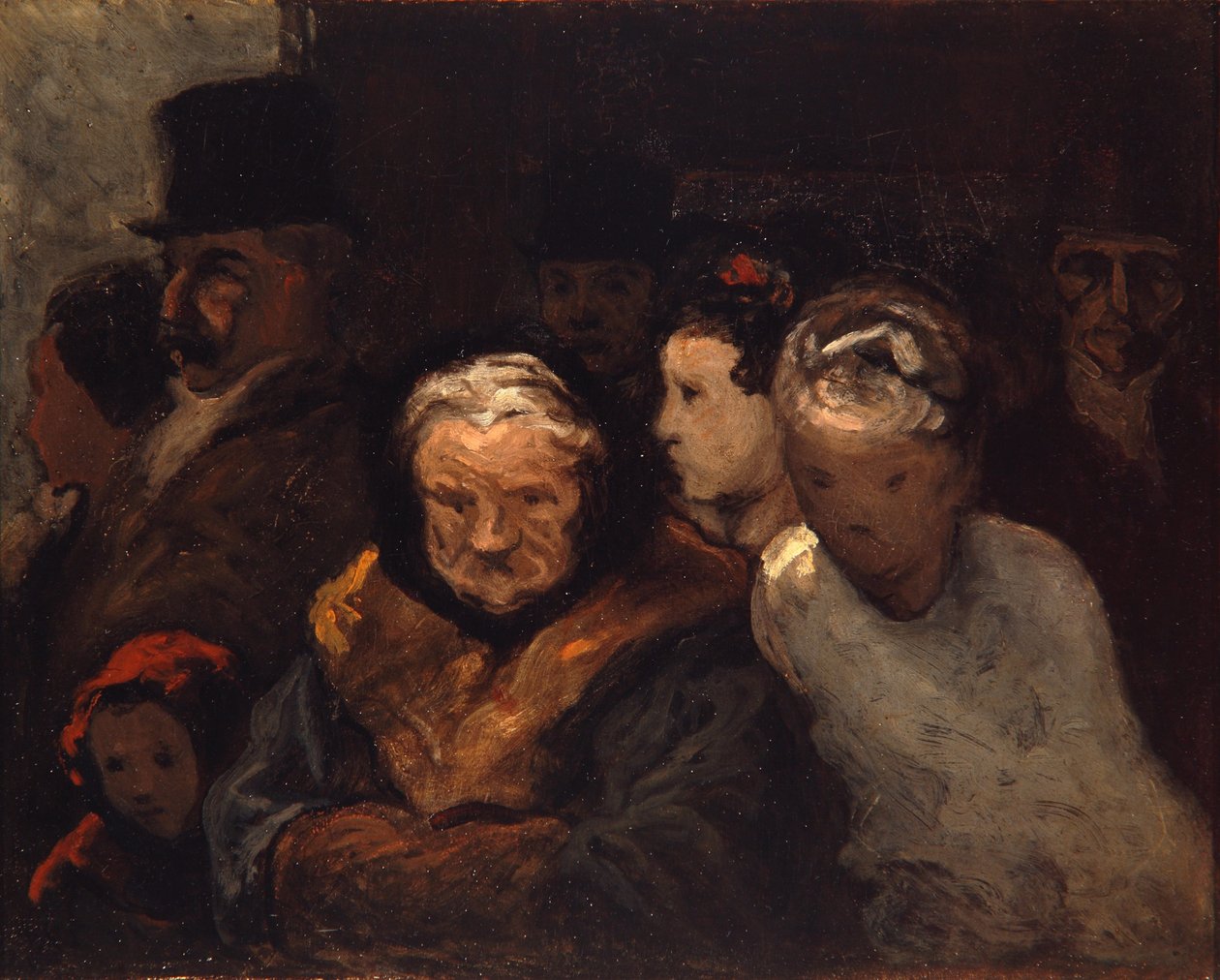 Saliendo del Teatro, c.1865 de Honoré Daumier