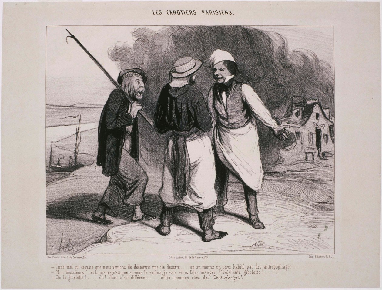 Los remeros parisinos- ¡Vaya! Yo que creía que acabábamos de descubrir... de Honoré Daumier