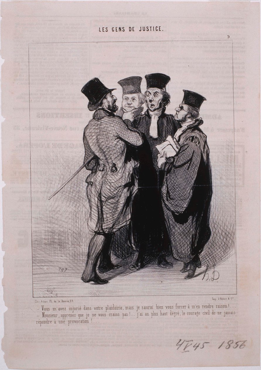 La gente de justicia- Me has injuriado en tu alegato de Honoré Daumier
