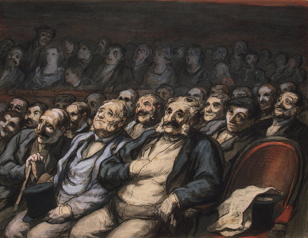 Asiento de orquesta, c.1856 de Honoré Daumier