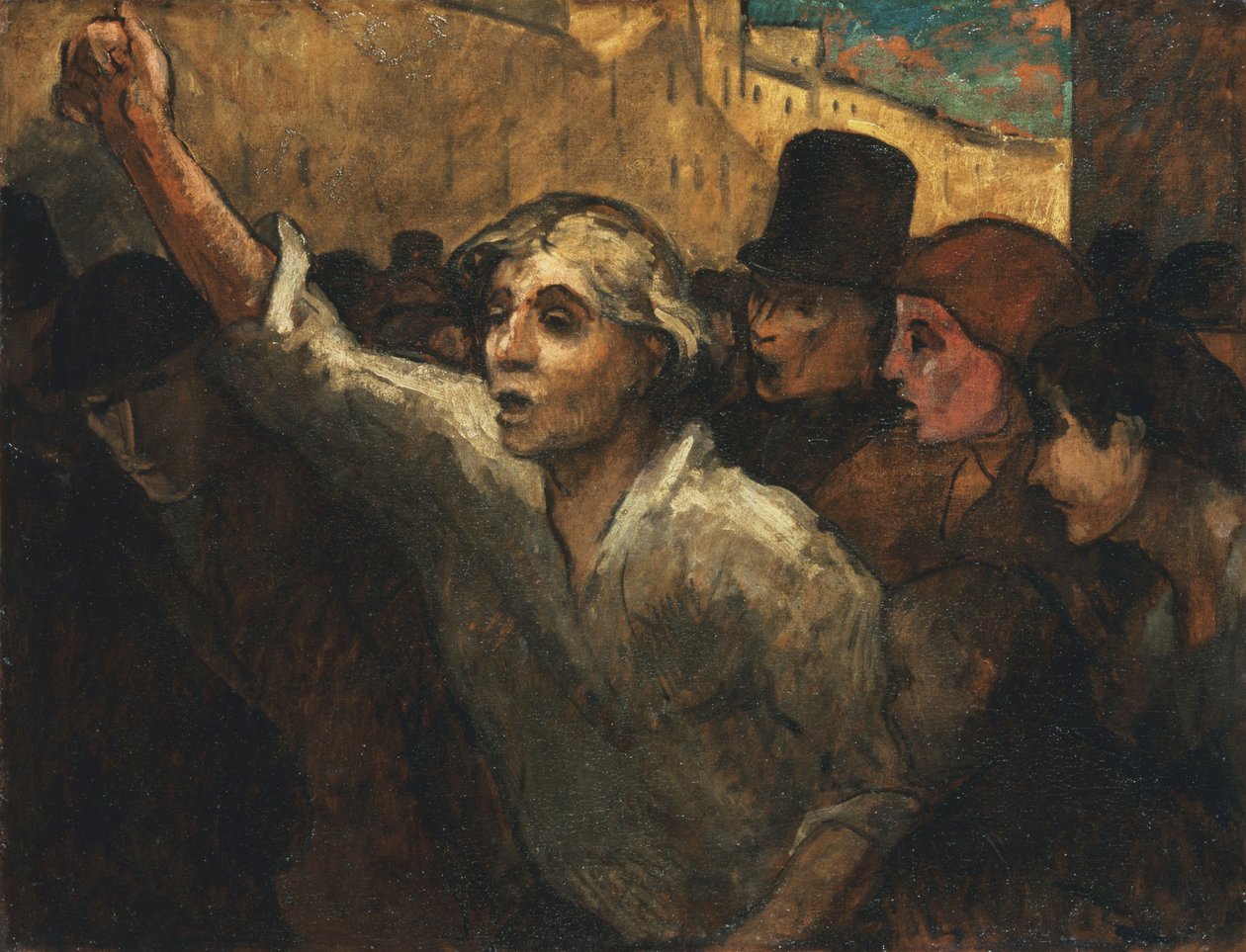 El levantamiento (LEmeute) de Honoré Daumier