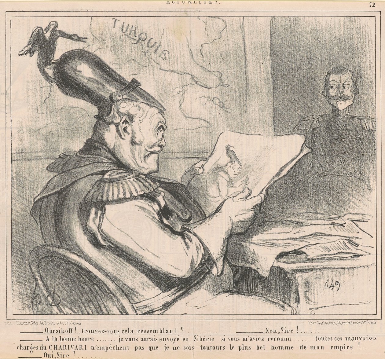 "-Ouriskoff!..¿lo encuentras parecido?" de Actualidades de Honoré Daumier