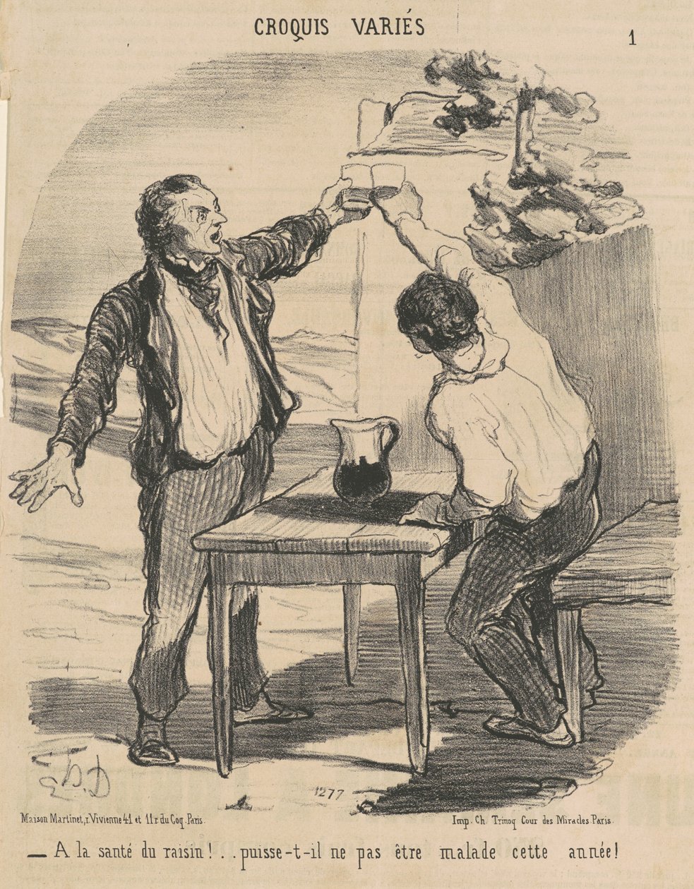 ¡A la salud de la uva!... de Honoré Daumier