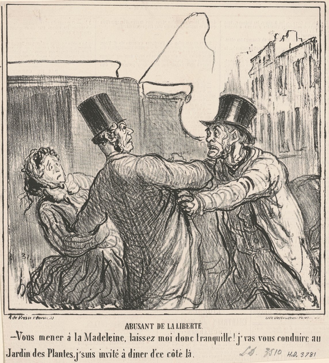 Abusando de la libertad de Honoré Daumier