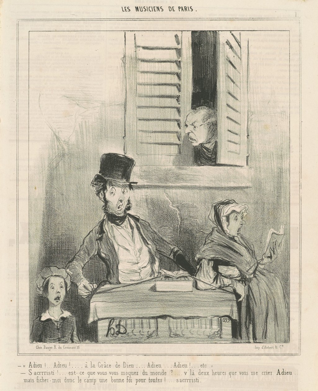 ¡Adiós! ... A la gracia de dios ... de Honoré Daumier