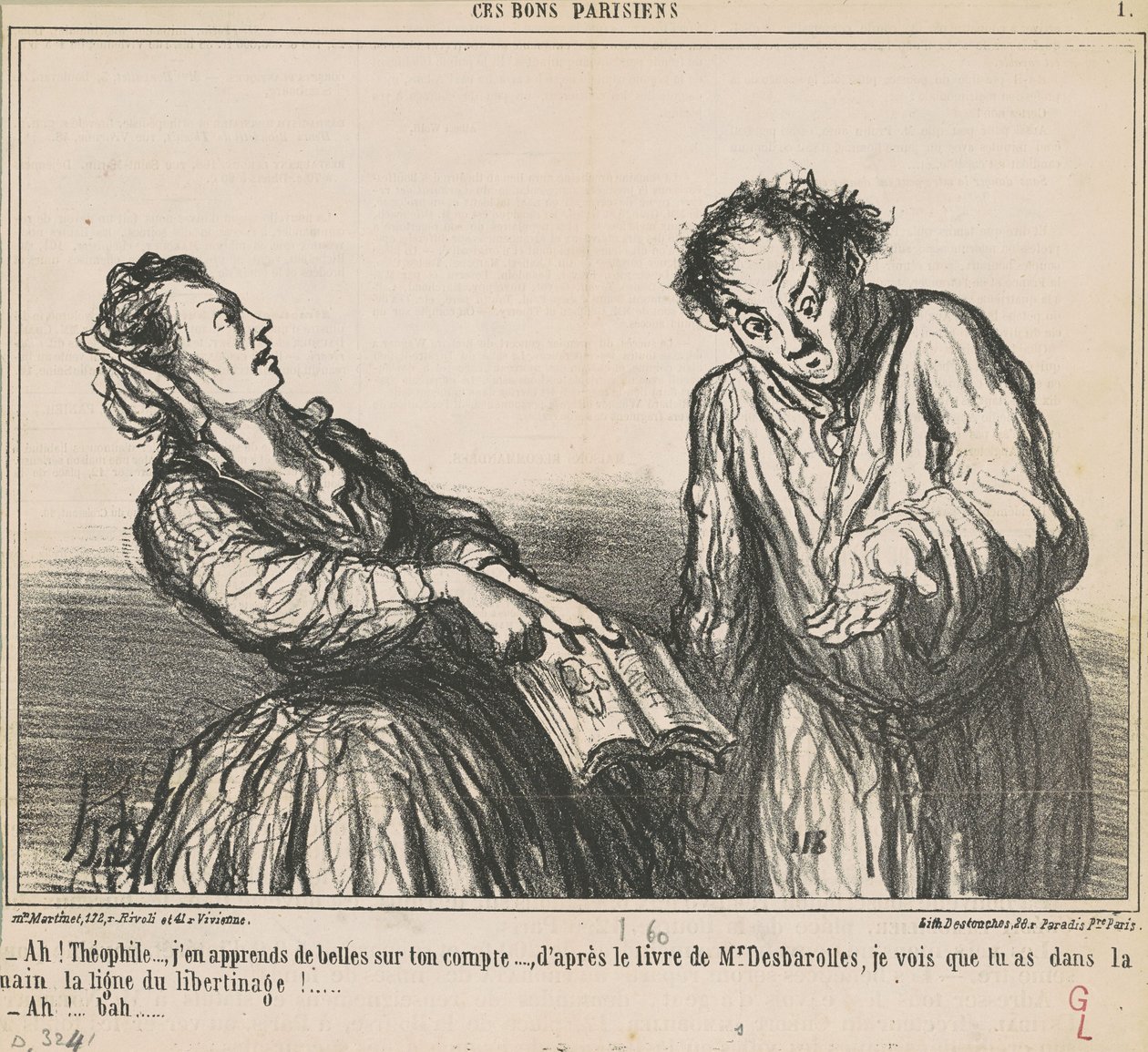 ¡Ah! Théophile... me entero de cosas... de Honoré Daumier