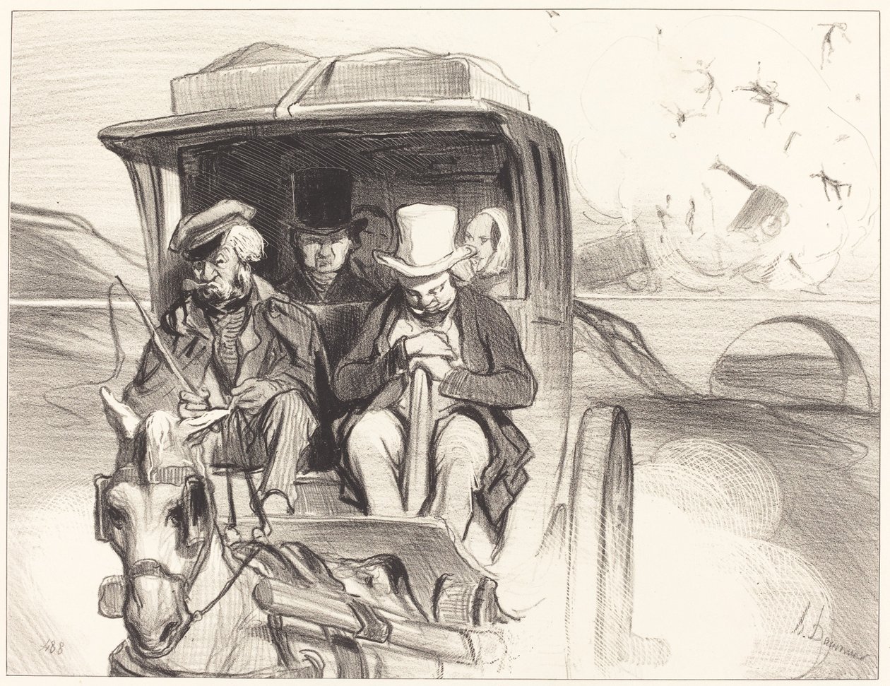 Vamos entonces... qué diablo cochero... de Honoré Daumier