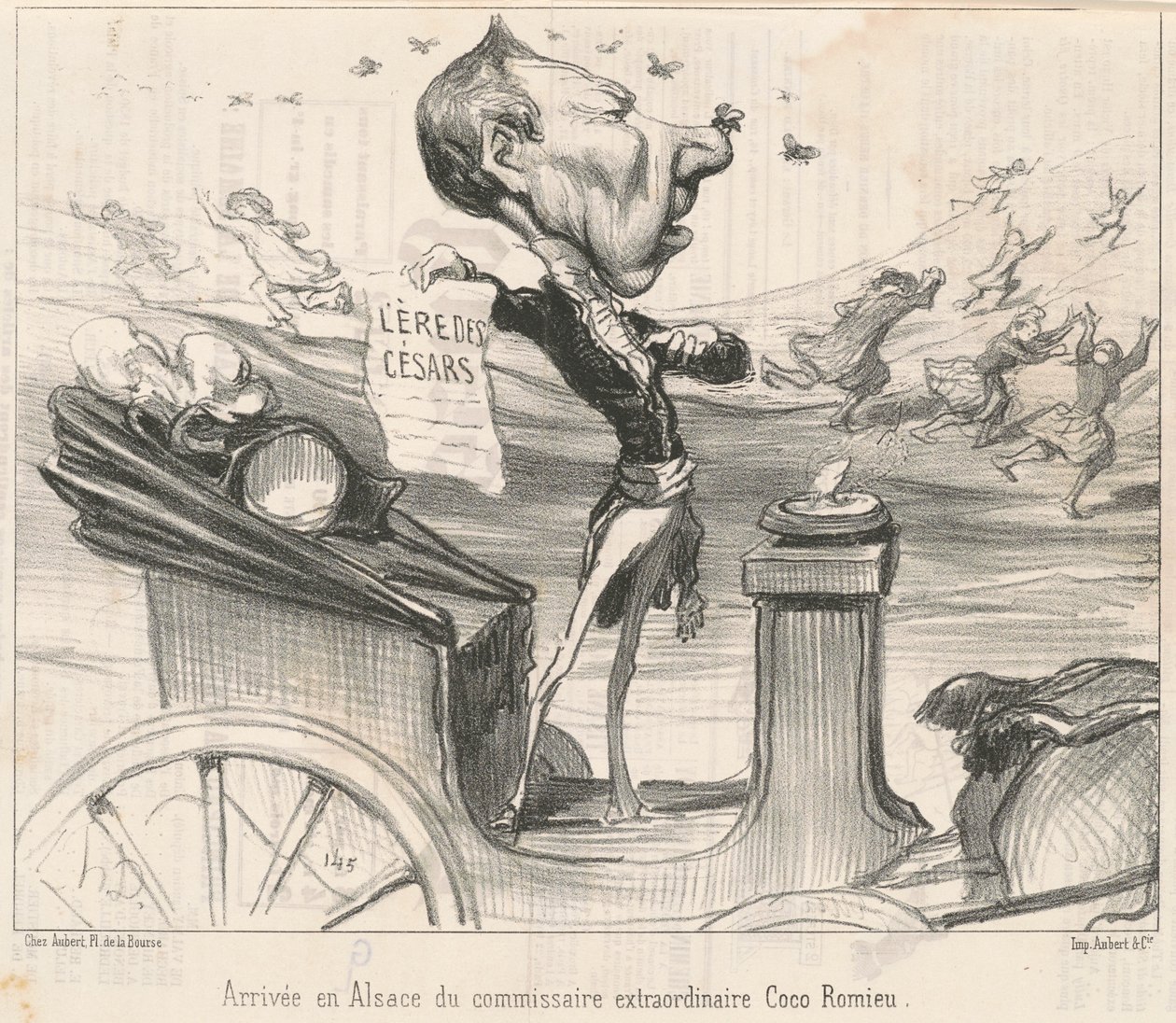 Llegada en Alsacia del comisario de Honoré Daumier