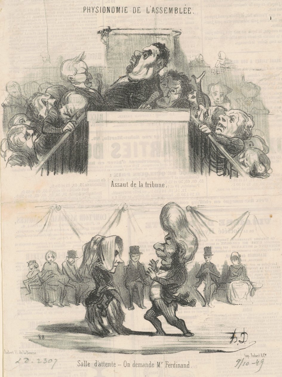 Asalto a la tribuna de Honoré Daumier