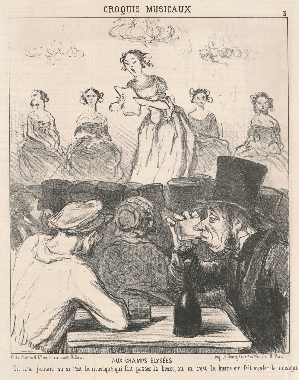 En los Campos Elíseos de Honoré Daumier