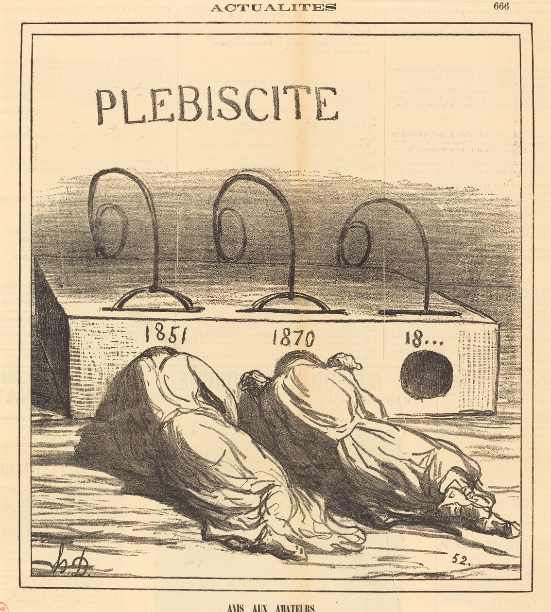 Aviso a los aficionados de Honoré Daumier