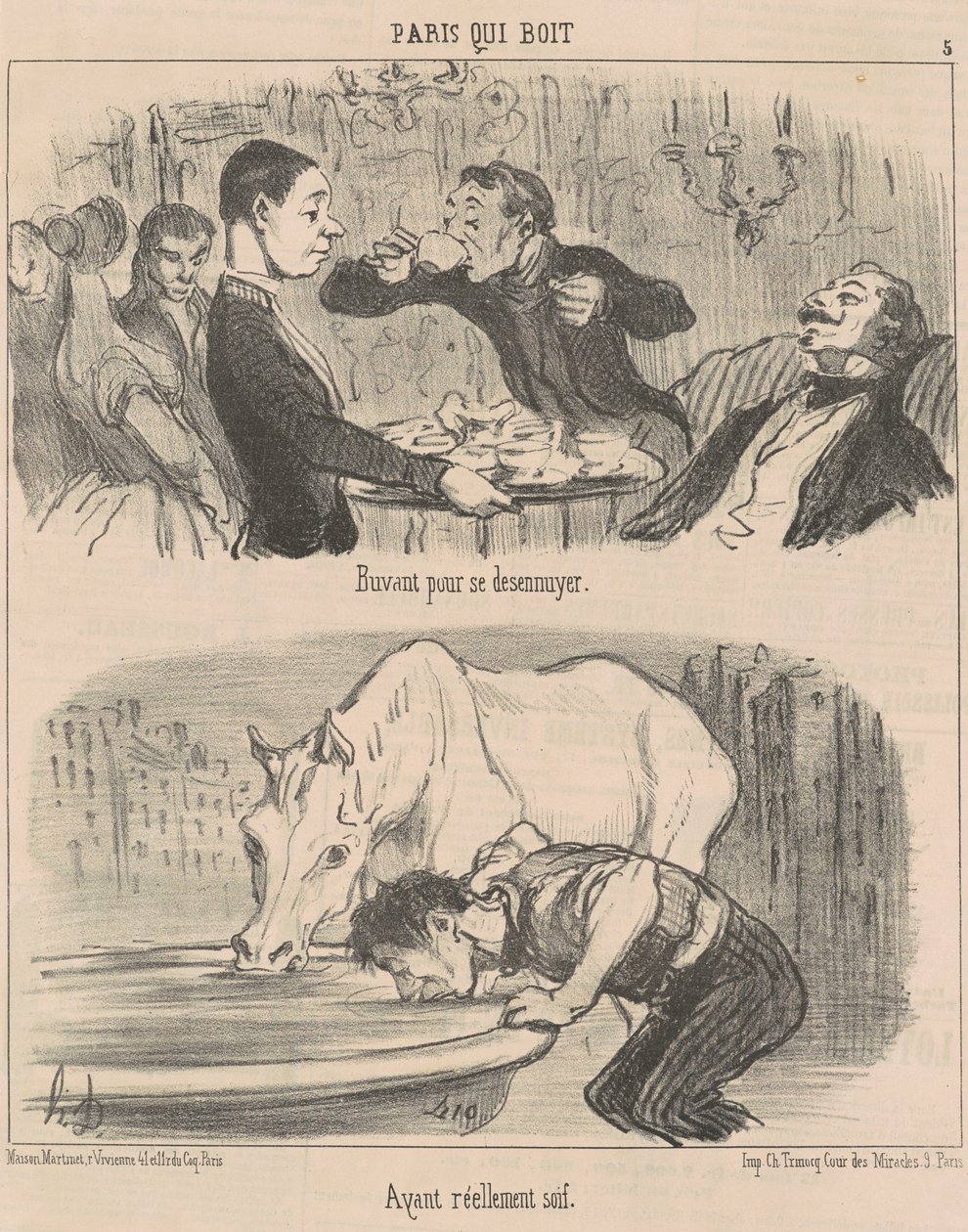 Bostezando para no aburrirse de Honoré Daumier
