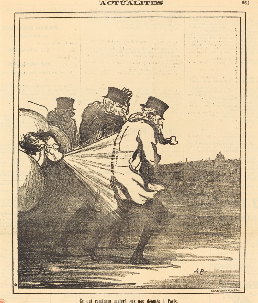 Lo que traerá de vuelta... a nuestros diputados a París de Honoré Daumier