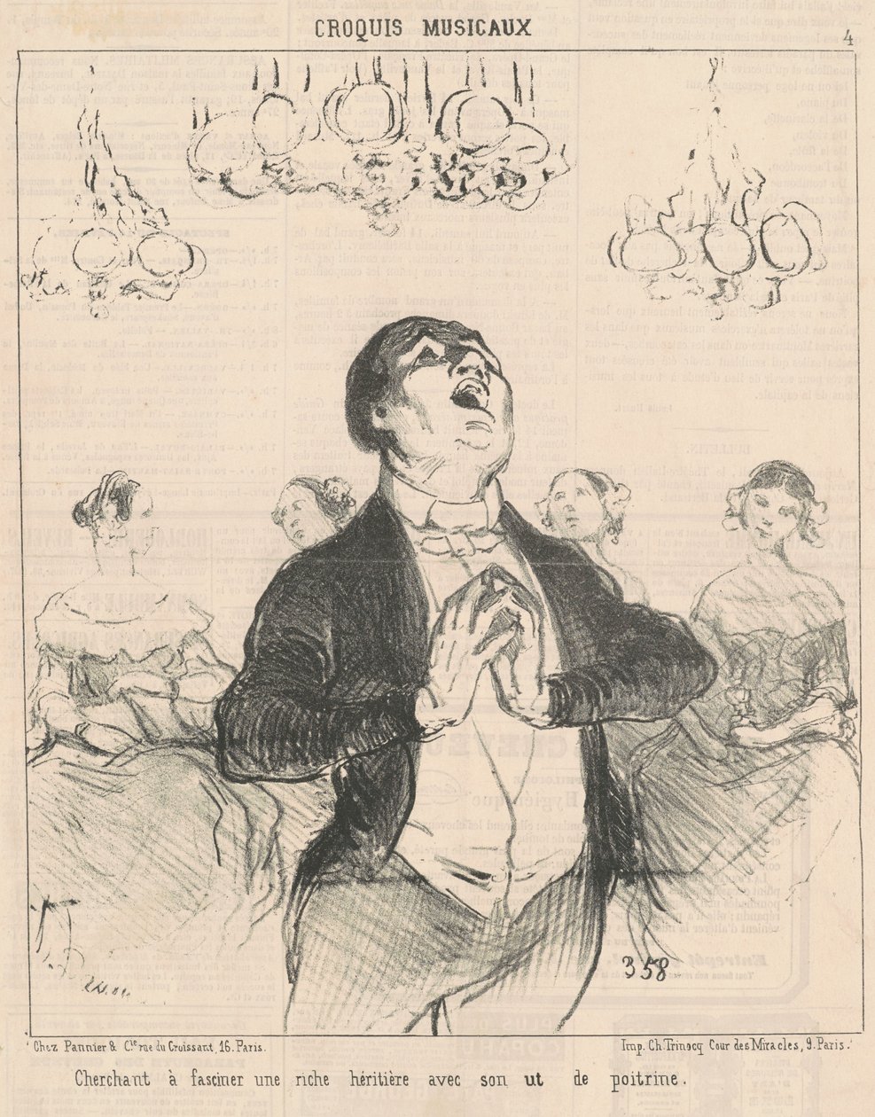 Tratando de fascinar a una rica ... de Honoré Daumier