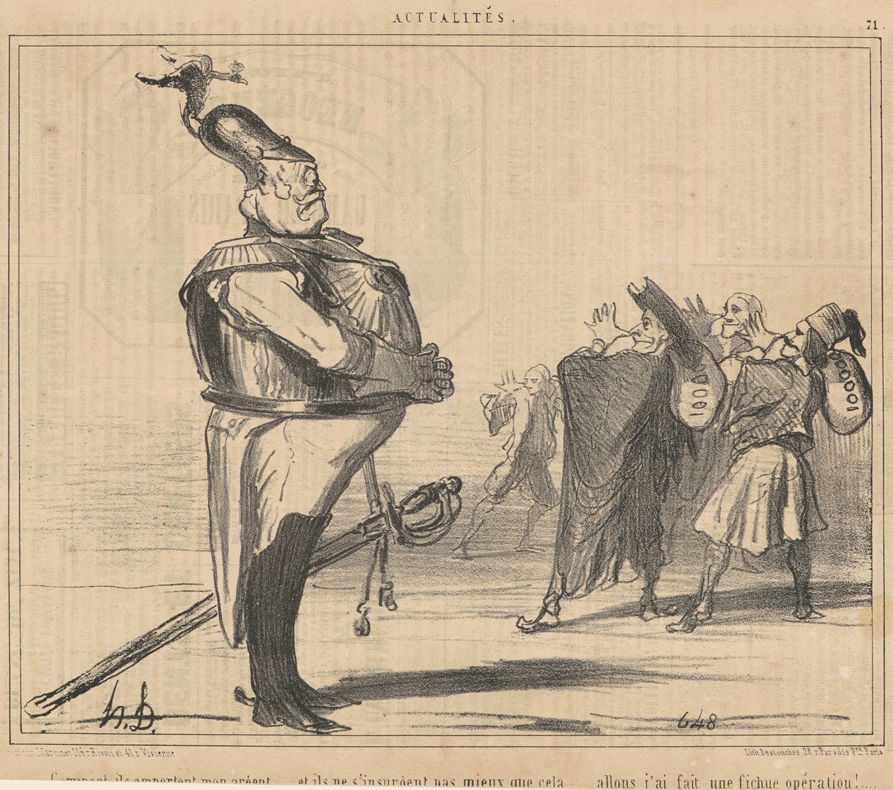 ¿Cómo, se llevan mi dinero...? de Honoré Daumier