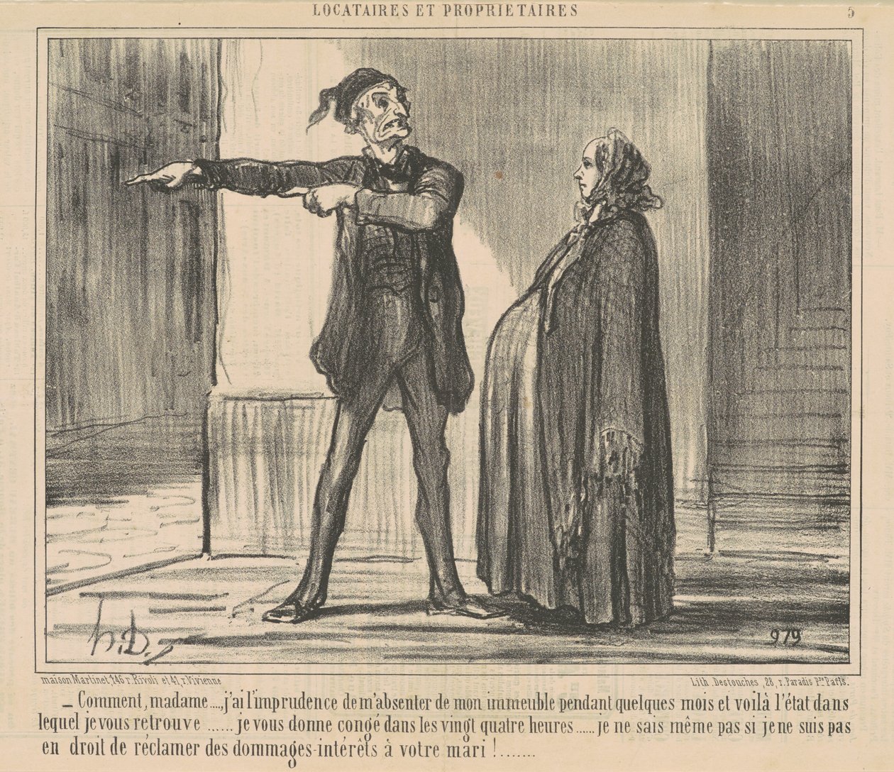 ¿Cómo, señora... Tengo la imprudencia... de Honoré Daumier