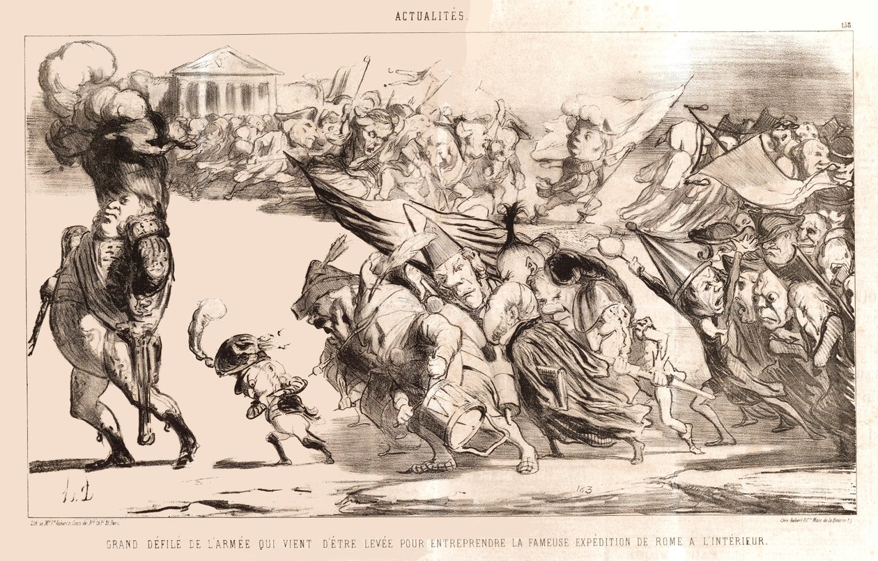 Daumier - Gran desfile militar de Honoré Daumier