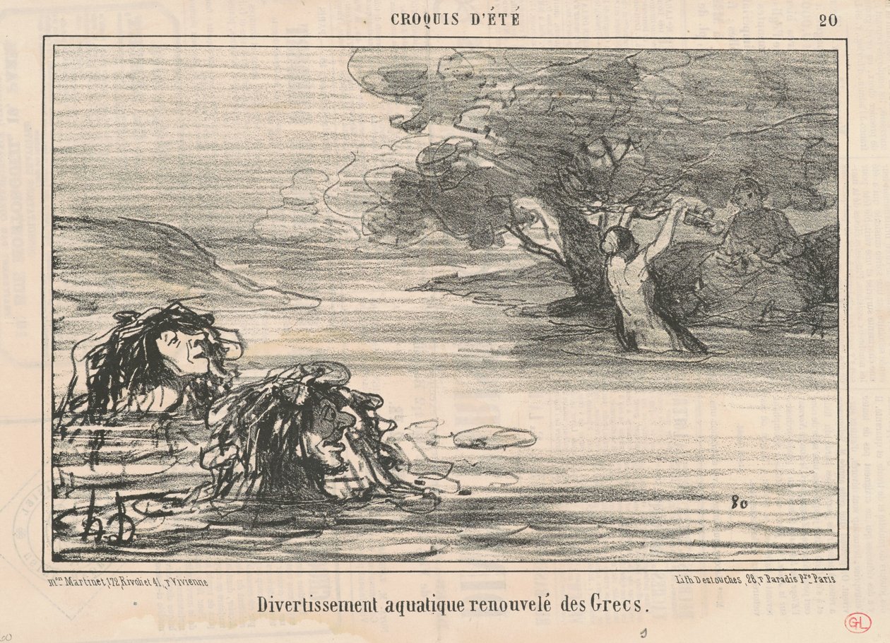 Divertissement... renovado de los griegos de Honoré Daumier