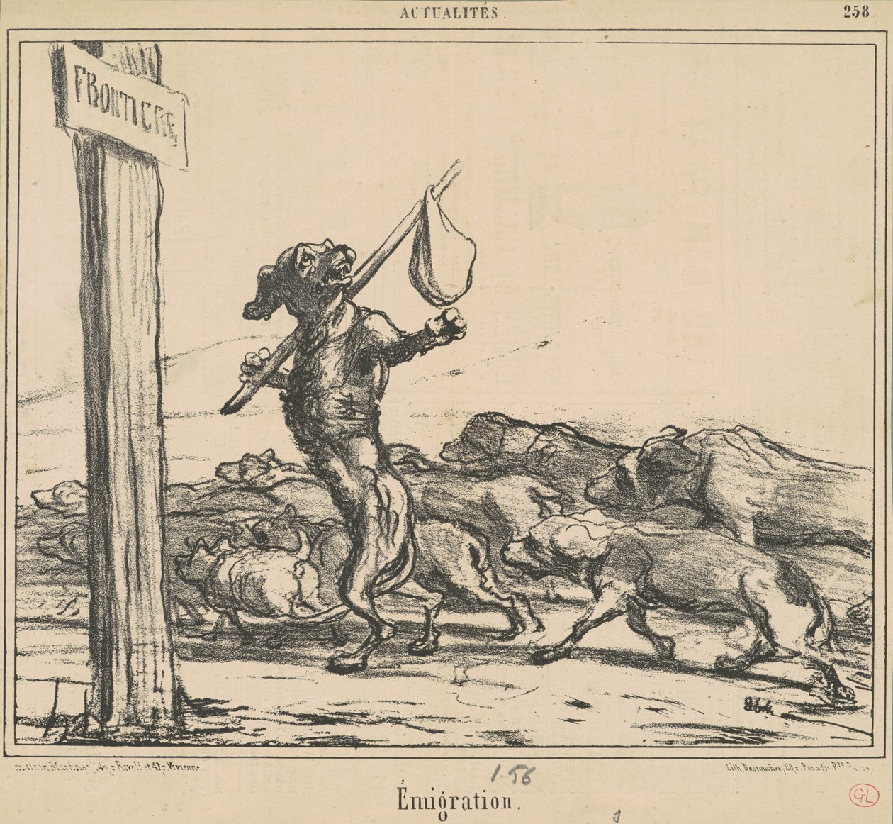 Emigración de Honoré Daumier