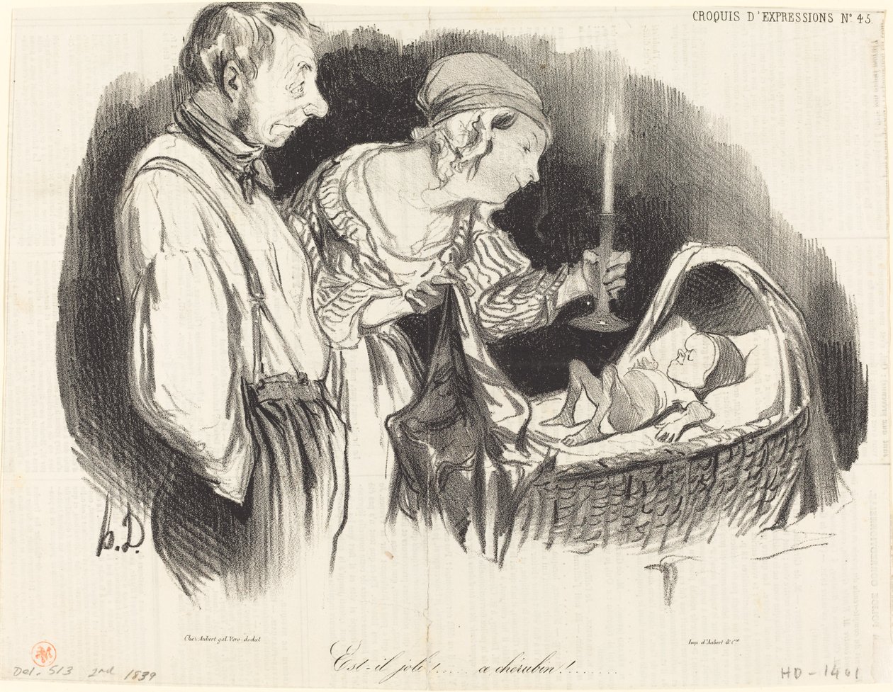 ¡Qué bonito!... este querubín!... de Honoré Daumier