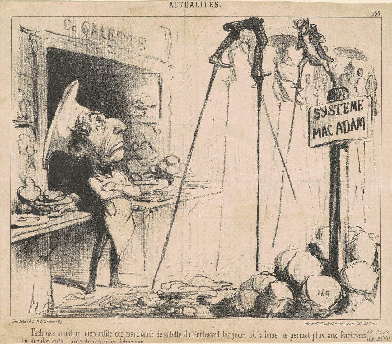 Situación desafortunada de los vendedores de pasteles de Honoré Daumier