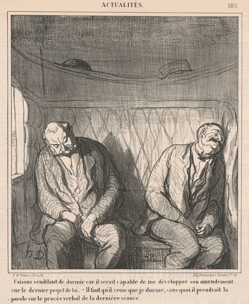 Hagamos como que dormimos ... de Honoré Daumier