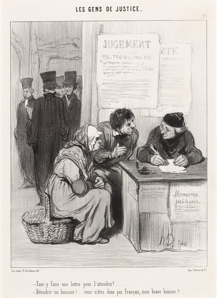 ¿Hay que escribir una carta para ablandarlo? de Honoré Daumier
