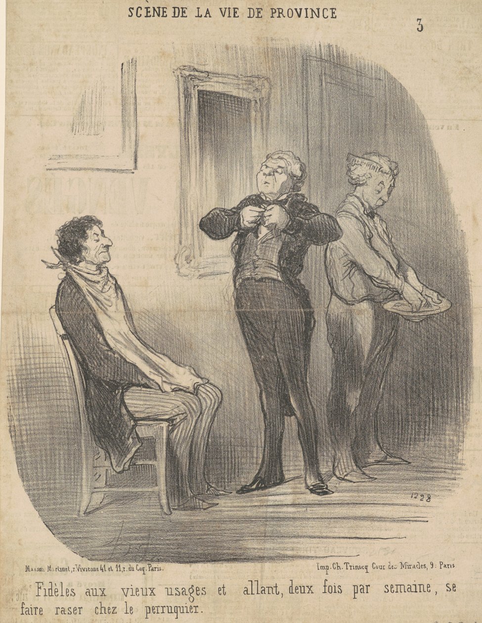 Fieles a las viejas costumbres... de Honoré Daumier