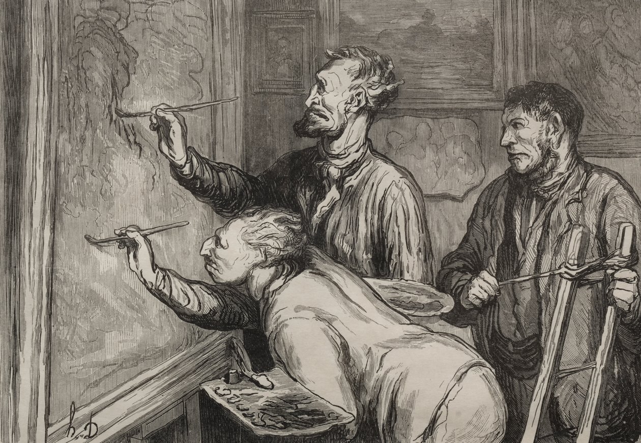 Dándole el último toque de Honoré Daumier