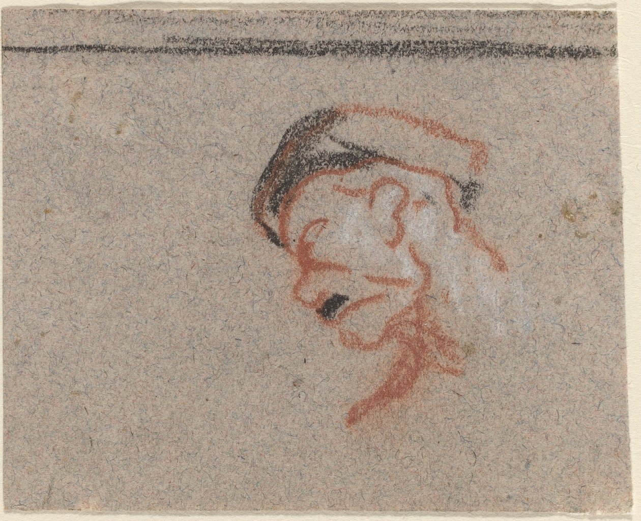 Cabeza de un hombre de Honoré Daumier