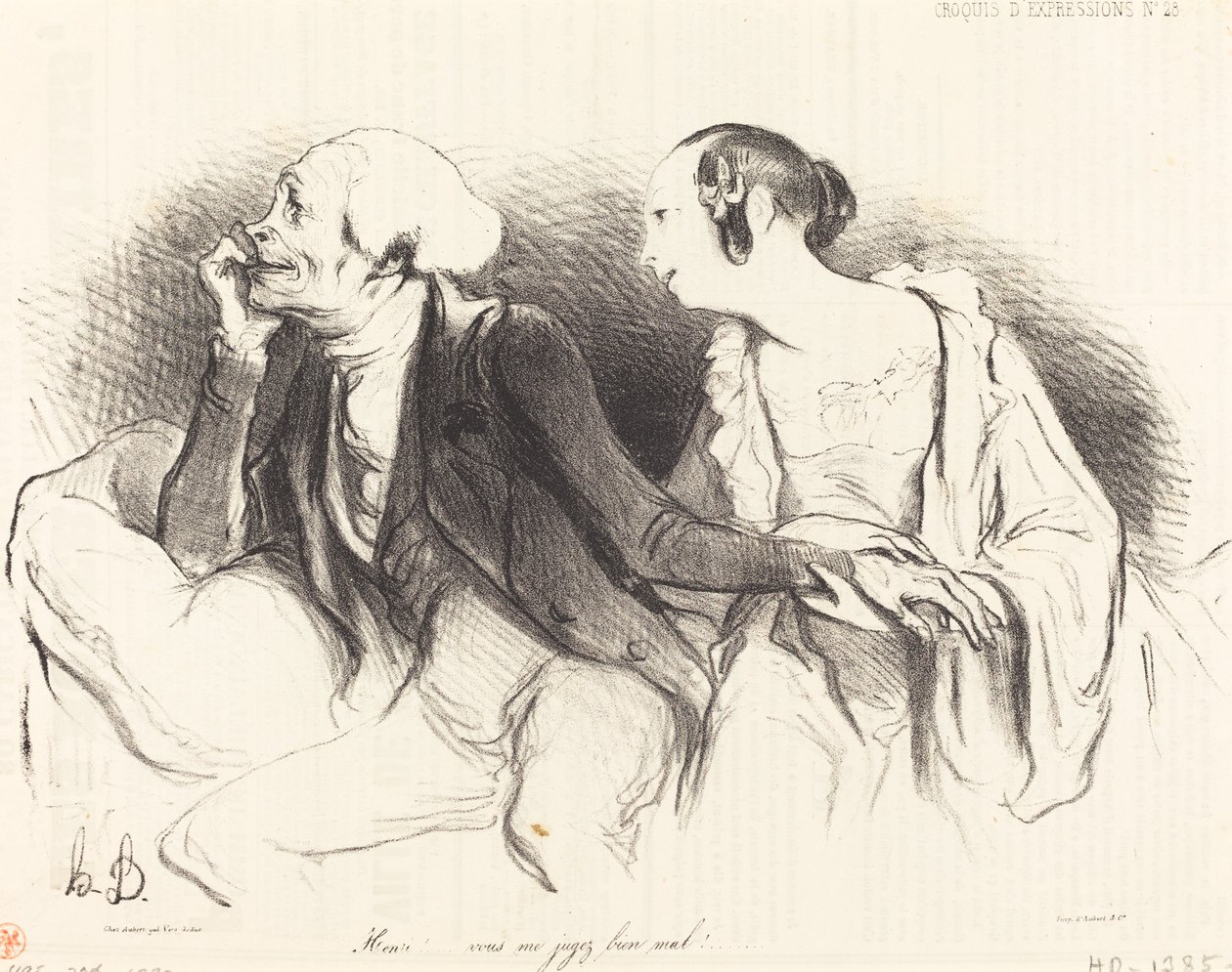 ¡Henri!... ¡me juzgas muy mal!... de Honoré Daumier