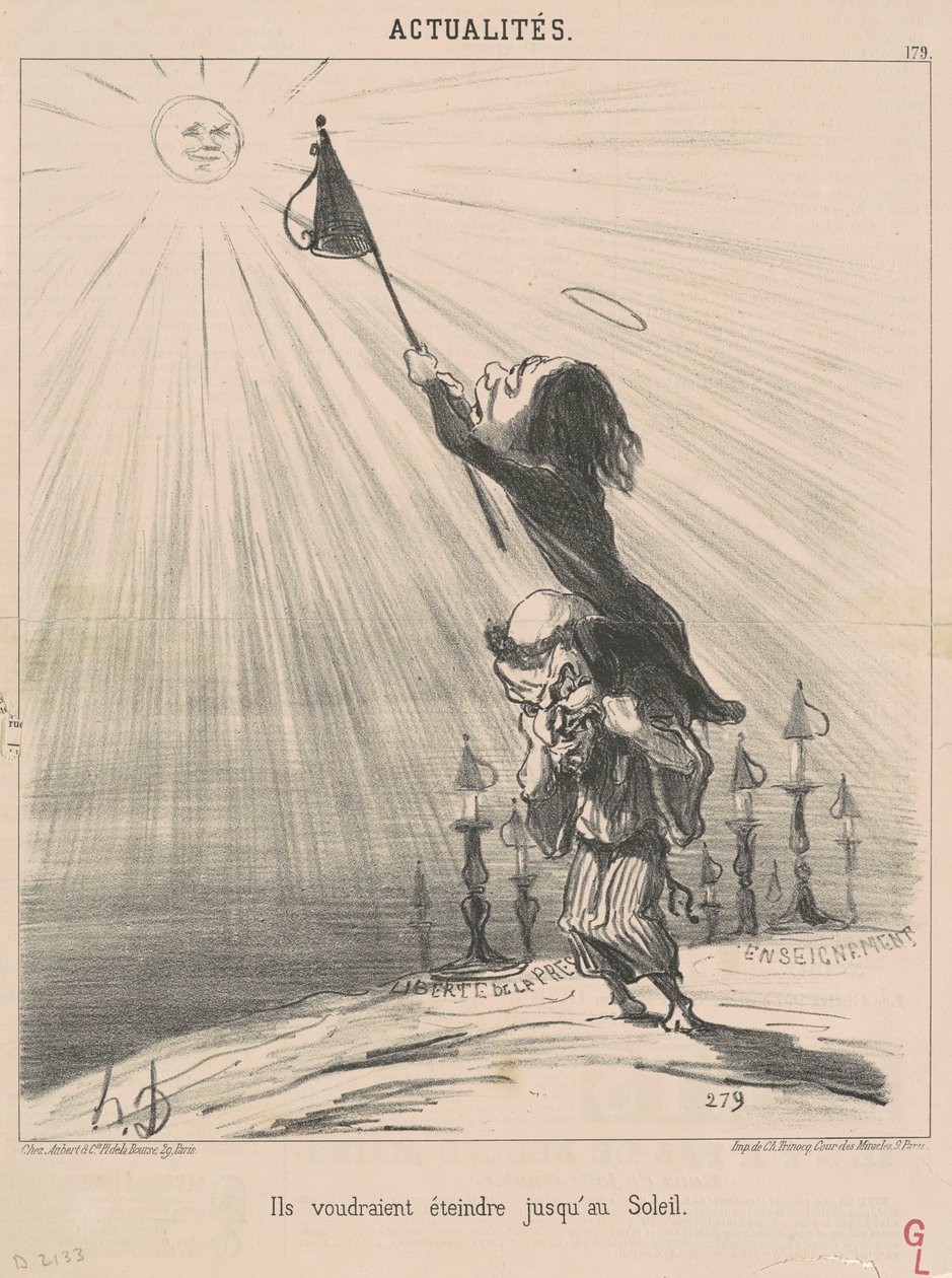 Quisieran apagar hasta el sol de Honoré Daumier