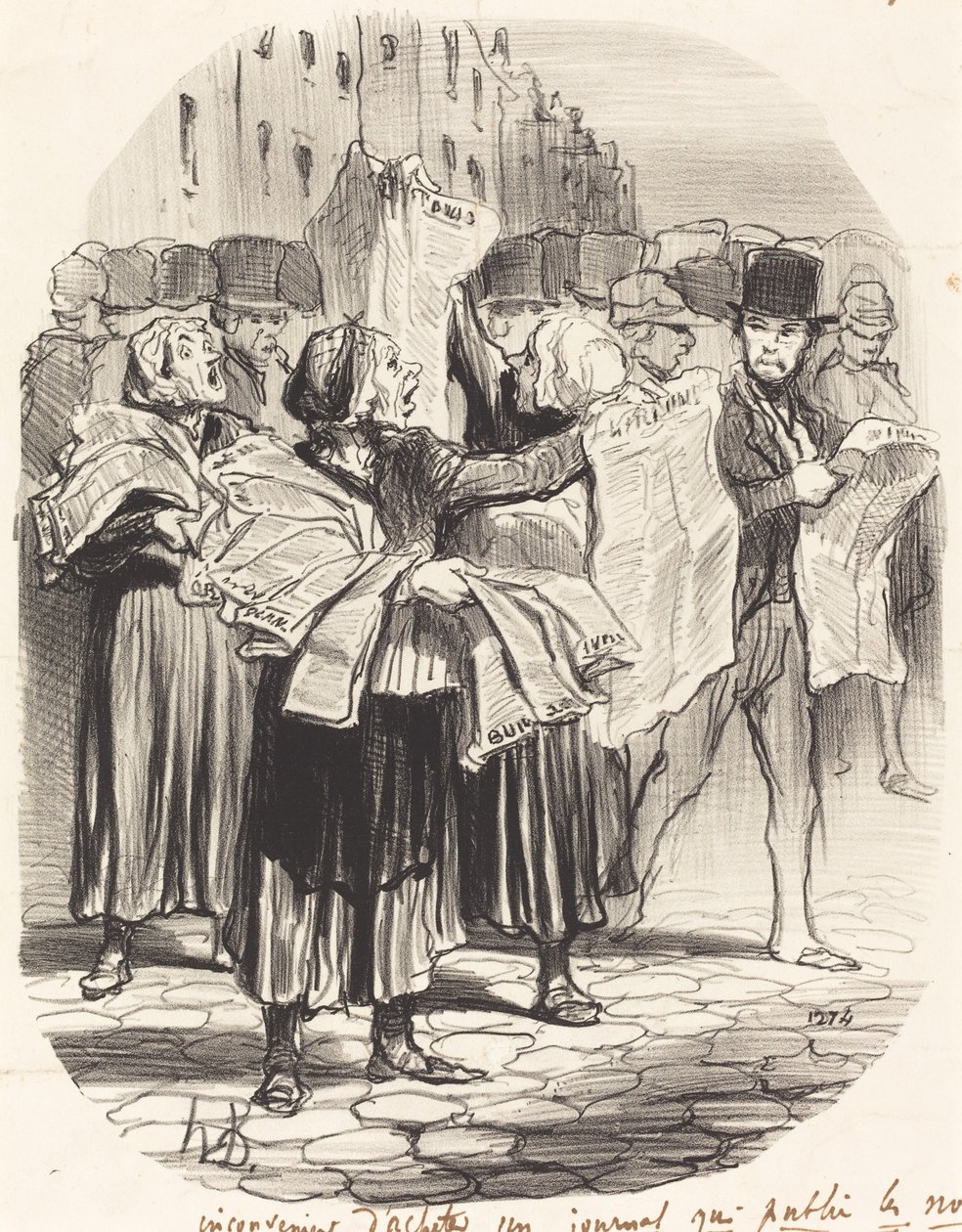 Inconveniente de Comprar un Periódico... de Honoré Daumier
